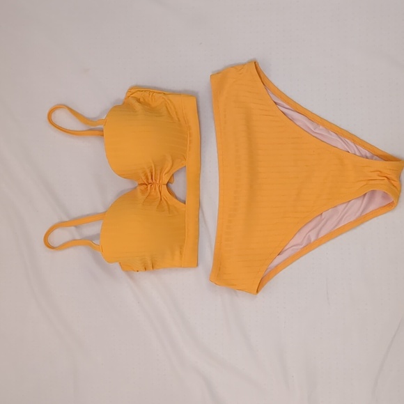 Shade & Shore Other - Shade & Shore Yellow High Waisted Bikini